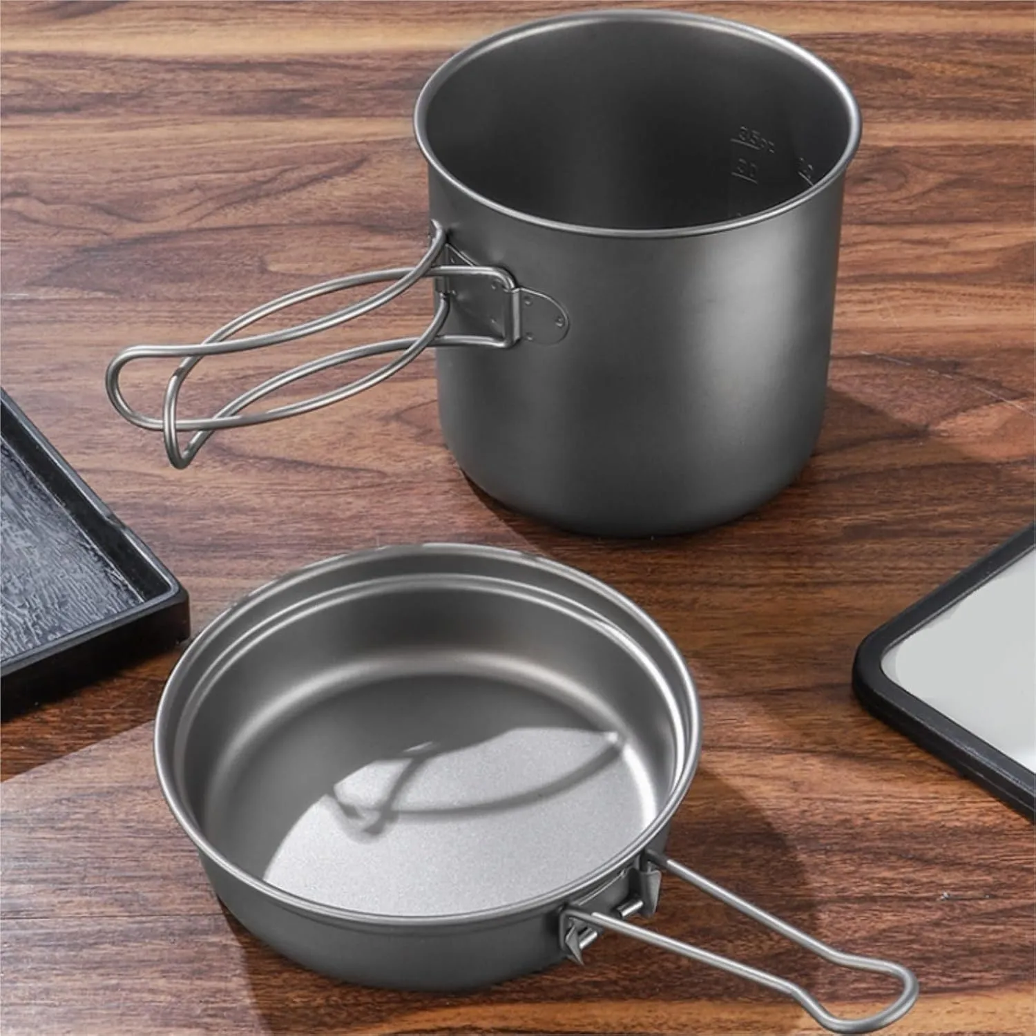 Camping Kitchen Utensil Outdoor Picnic Picnic Portable Cooking Pot Frying Pan Multi-Function Tableware Cooker Water Cup for Outdoor Cooking