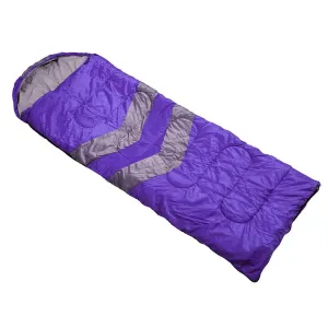 Camping Sleeping Bag -20°C, Thermal Envelope for Hiking, Purple