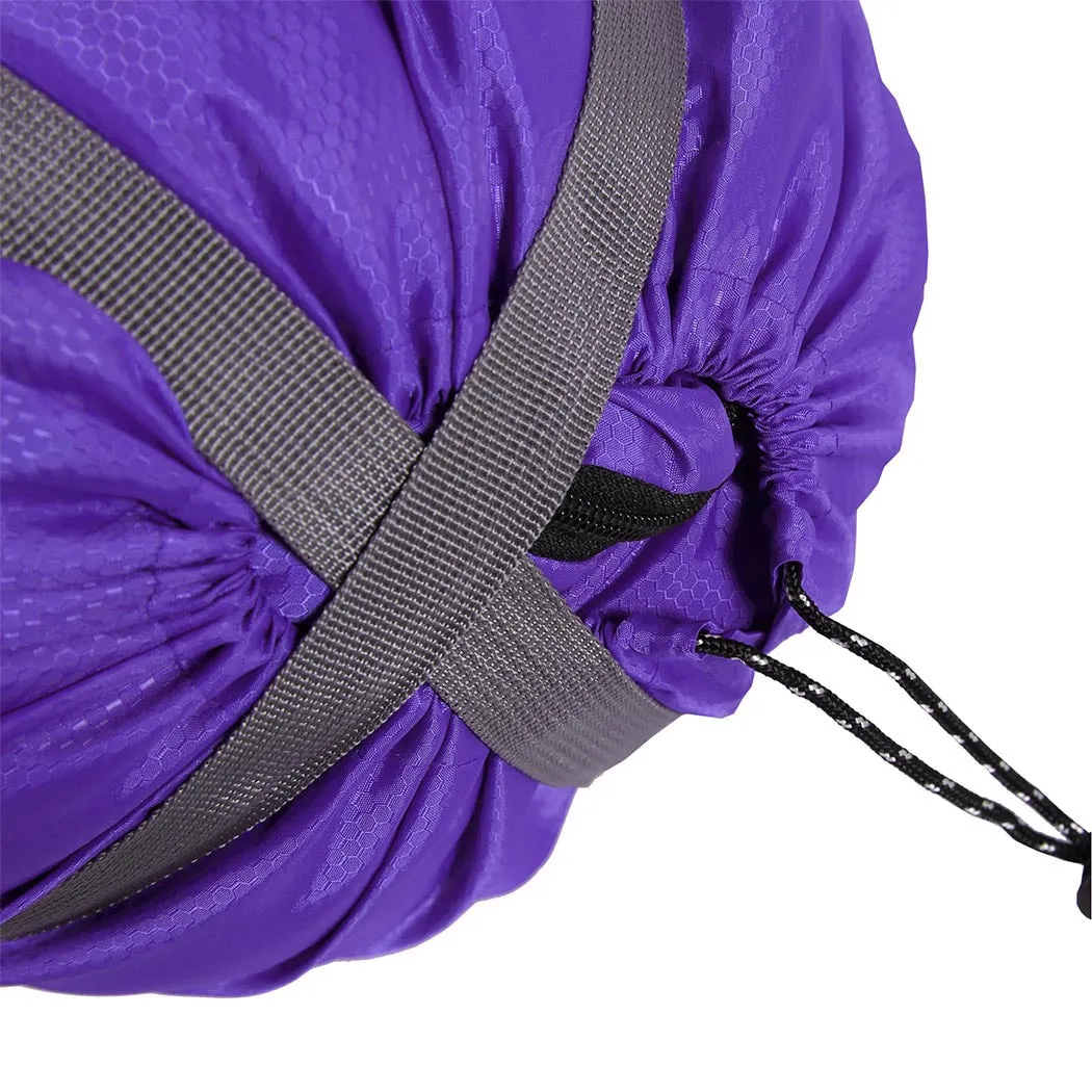 Camping Sleeping Bag -20°C, Thermal Envelope for Hiking, Purple