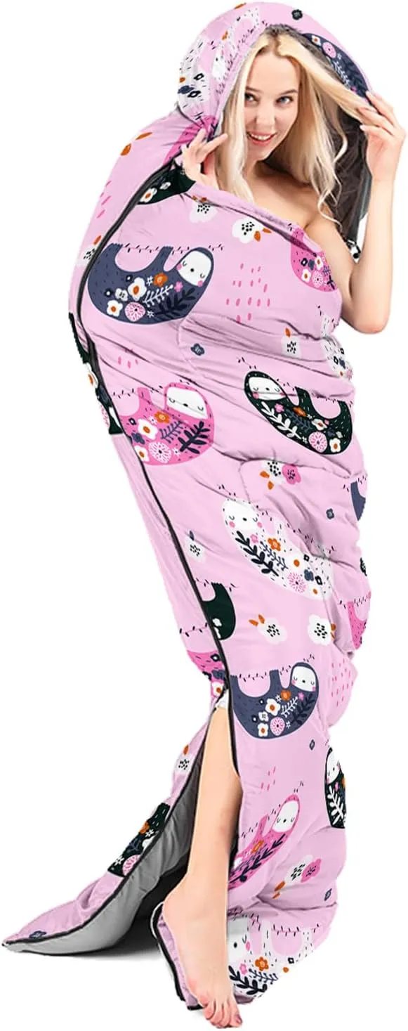Camping Sleeping Bag for Kids and Adults - Lightweight & Warm 3-4 Season Waterproof Sleeping Bag for Camping, Hiking, and Sleepovers. Perfect for Boys, Girls, and Young Adults