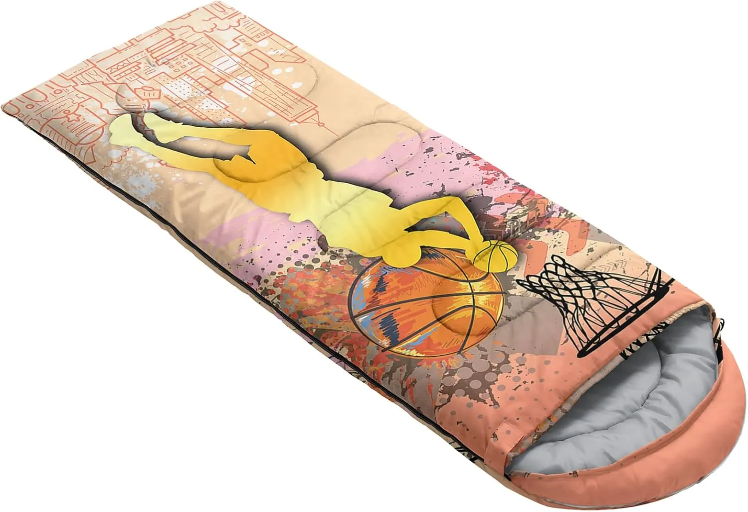 Camping Sleeping Bag for Kids and Adults - Lightweight & Warm 3-4 Season Waterproof Sleeping Bag for Camping, Hiking, and Sleepovers. Perfect for Boys, Girls, and Young Adults