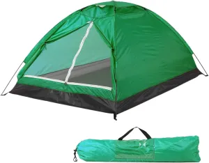 Camping Tent 2 Person, Waterproof Windproof Tent Portable Dome Tents with Dual-layer Door and Fiberglass Poles for Outdoor Camping Backpacking(Green)