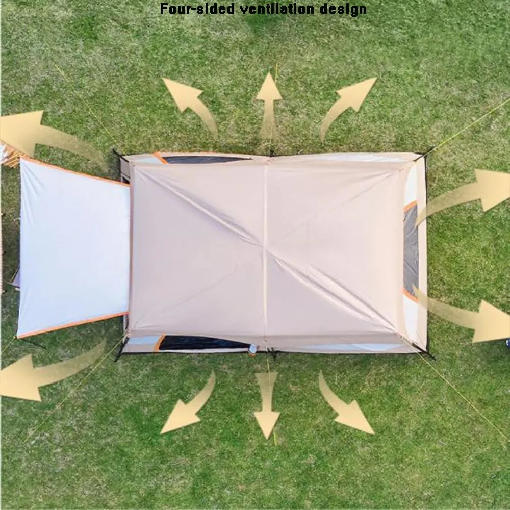 Canvas Bell Tent, Waterproof Breathable Wall Tent, Glamping Tent, Detachable Groundsheet for Camping Party,Outdoor Wind and Rain Resistant (Coffee B)