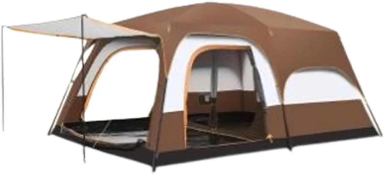 Canvas Bell Tent, Waterproof Breathable Wall Tent, Glamping Tent, Detachable Groundsheet for Camping Party,Outdoor Wind and Rain Resistant (Coffee B)