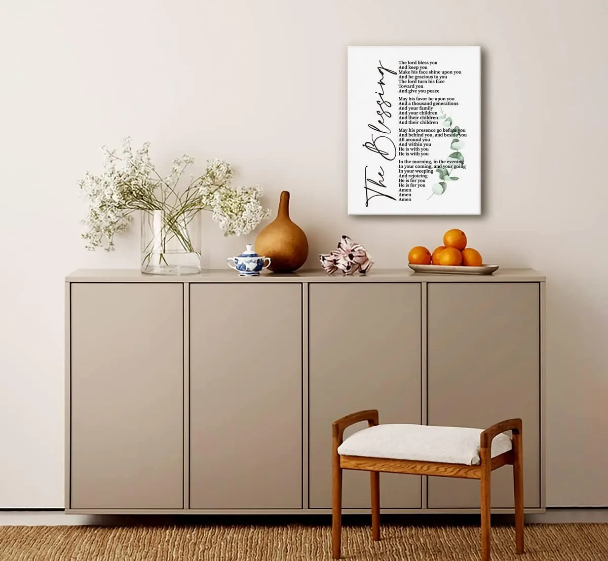 Canvas Wall Art Numbers 6:24-26, Song Lyrics Kari Jobe- The Blessing Elevation Worship Lyrics Wall Art Print, Bible Verse Inspirational Decor Wall Art, Christian Religious Scripture Wall Decor 12x15