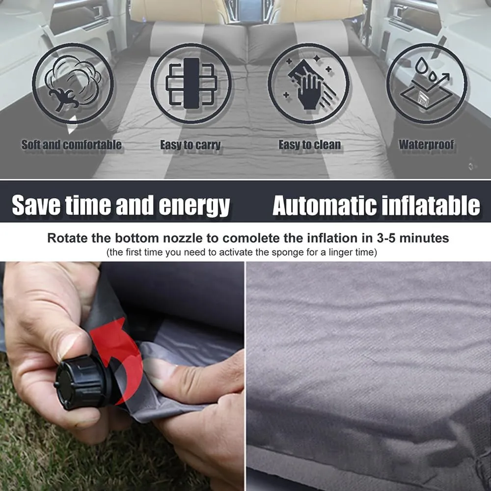 Car Automatic Inflatable Bed for Mitsubishi Pajero V73(V77) 2008 2009 2010 2011, Portable Movable Thickened Trunk Sleeping Bed Outdoor Camping Hiking Air Mattress,Orange