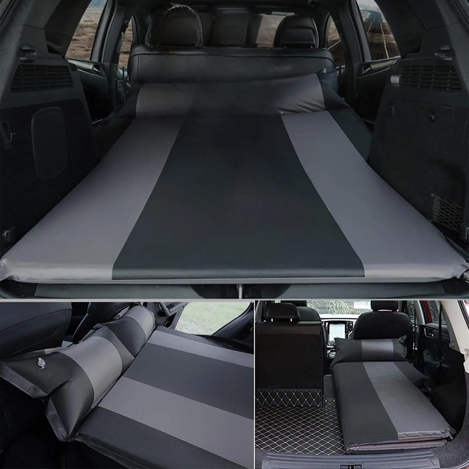 Car Automatic Inflatable Bed for Mitsubishi Pajero V73(V77) 2008 2009 2010 2011, Portable Movable Thickened Trunk Sleeping Bed Outdoor Camping Hiking Air Mattress,Orange