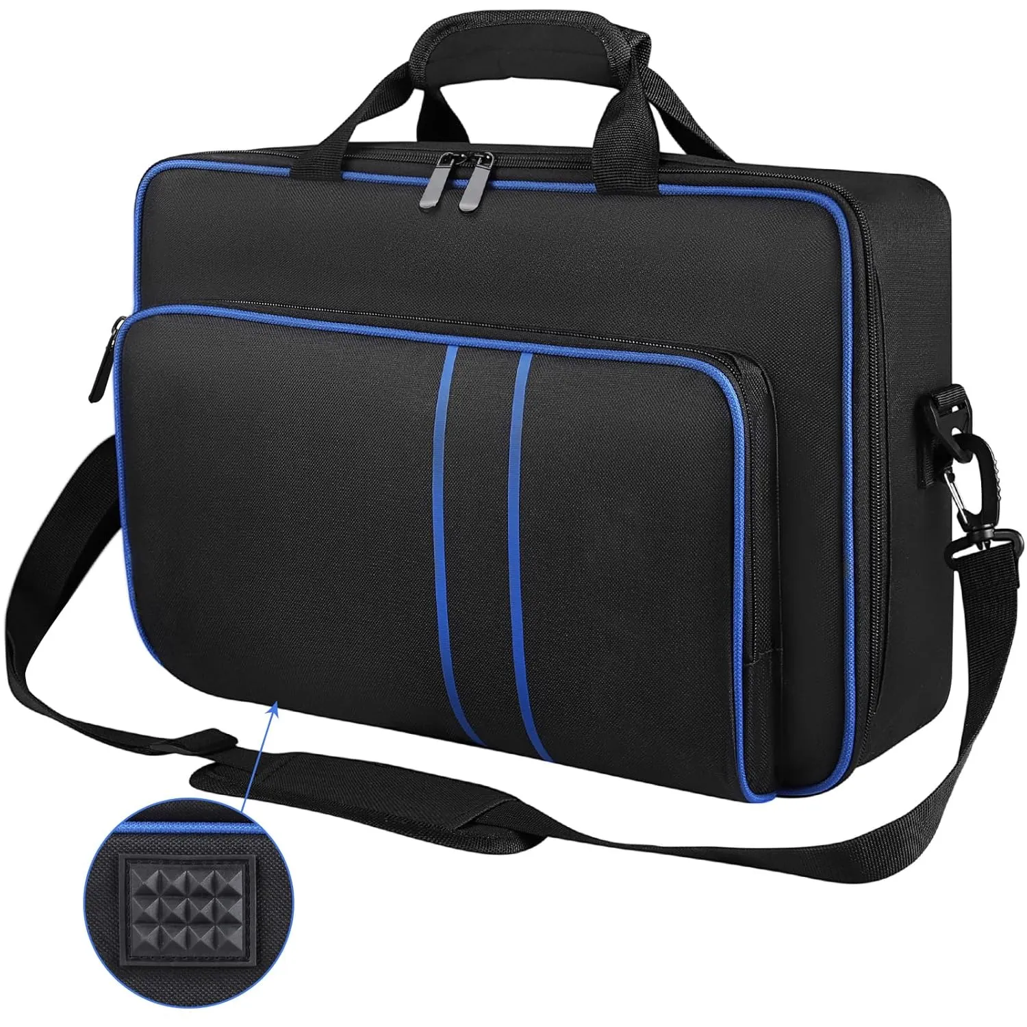 Carrying Case for PS5, Travel Carry Case Bag for Playstation 5 Console, Portable Storage Bag Compatible for PS5 Disc & Digital Edition Console, Game Cards, Controllers and Other Accessories, Black