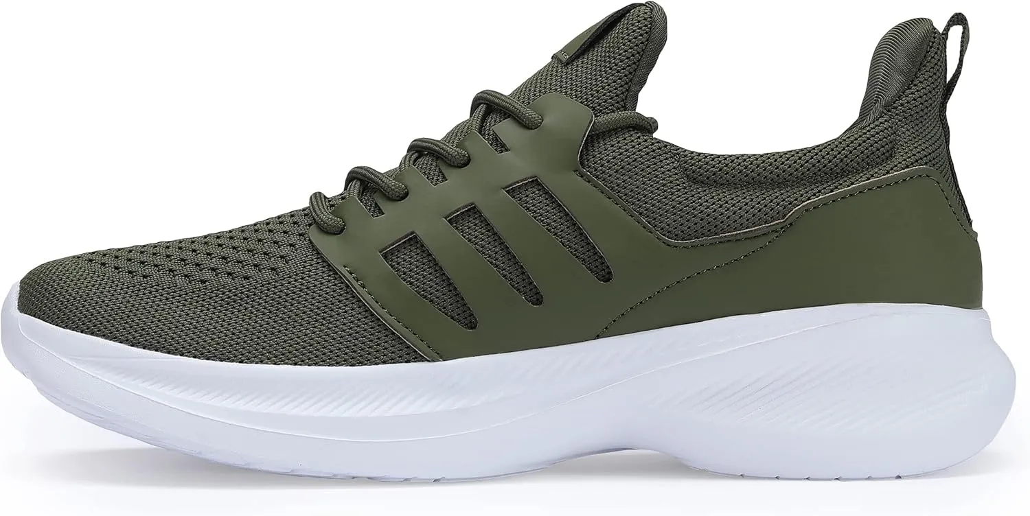 Casbeam Mens Running Shoes Comfortable Lightweight Breathable Walking Shoes Lace-up Shoes Mesh Workout Casual Sports Shoes