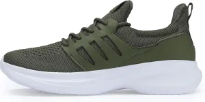 Casbeam Mens Running Shoes Comfortable Lightweight Breathable Walking Shoes Lace-up Shoes Mesh Workout Casual Sports Shoes