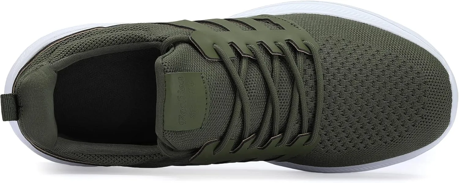 Casbeam Mens Running Shoes Comfortable Lightweight Breathable Walking Shoes Lace-up Shoes Mesh Workout Casual Sports Shoes