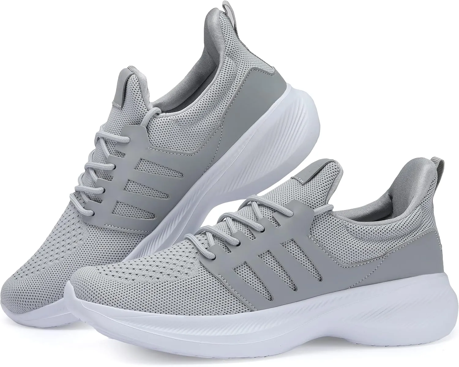 Casbeam Mens Running Shoes Comfortable Lightweight Breathable Walking Shoes Lace-up Shoes Mesh Workout Casual Sports Shoes