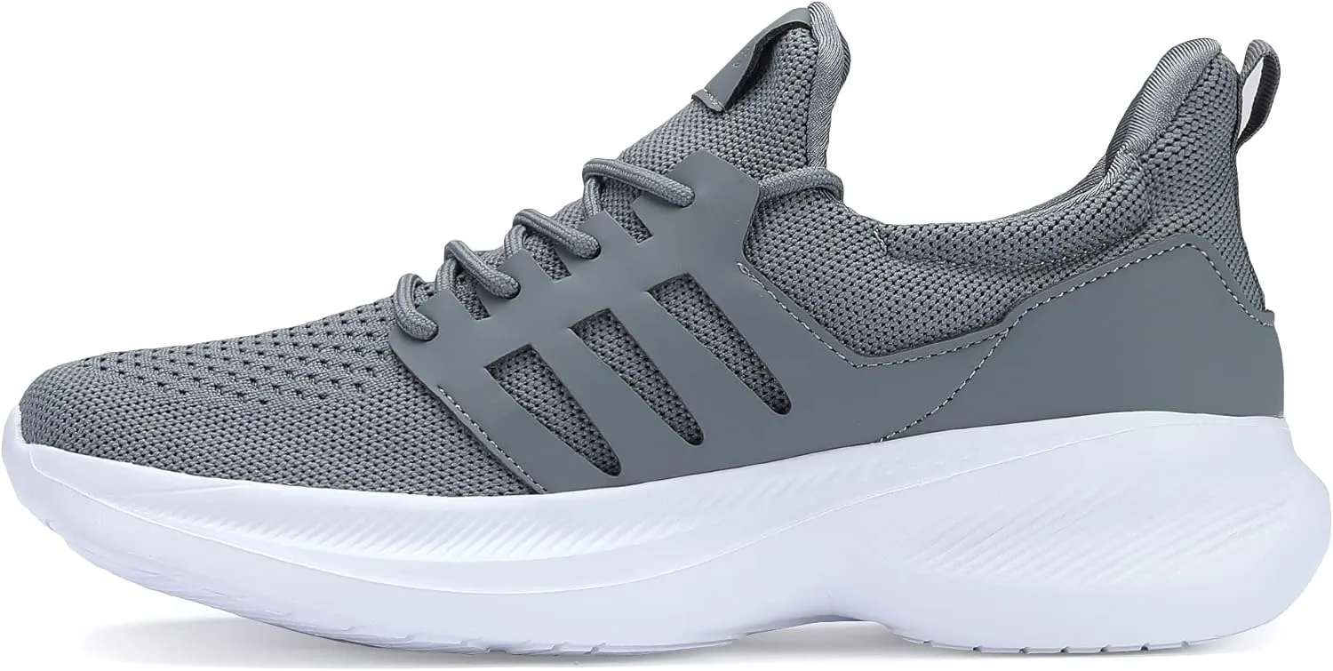 Casbeam Mens Running Shoes Comfortable Lightweight Breathable Walking Shoes Lace-up Shoes Mesh Workout Casual Sports Shoes