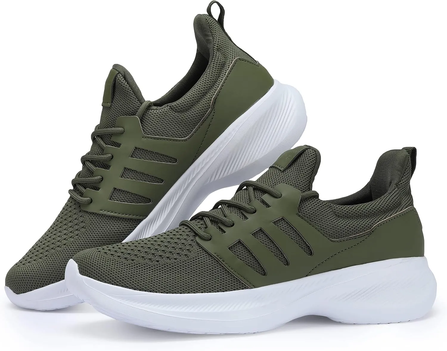 Casbeam Mens Running Shoes Comfortable Lightweight Breathable Walking Shoes Lace-up Shoes Mesh Workout Casual Sports Shoes