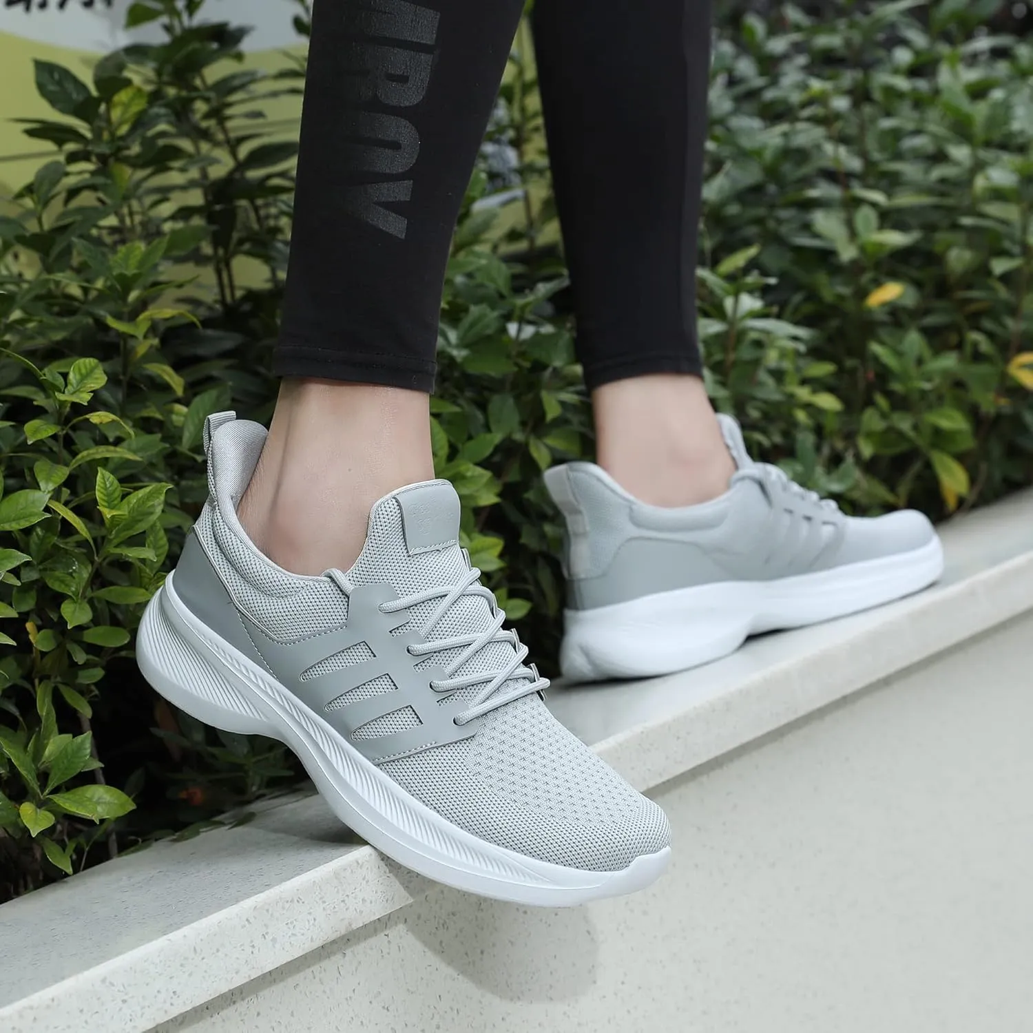 Casbeam Mens Running Shoes Comfortable Lightweight Breathable Walking Shoes Lace-up Shoes Mesh Workout Casual Sports Shoes