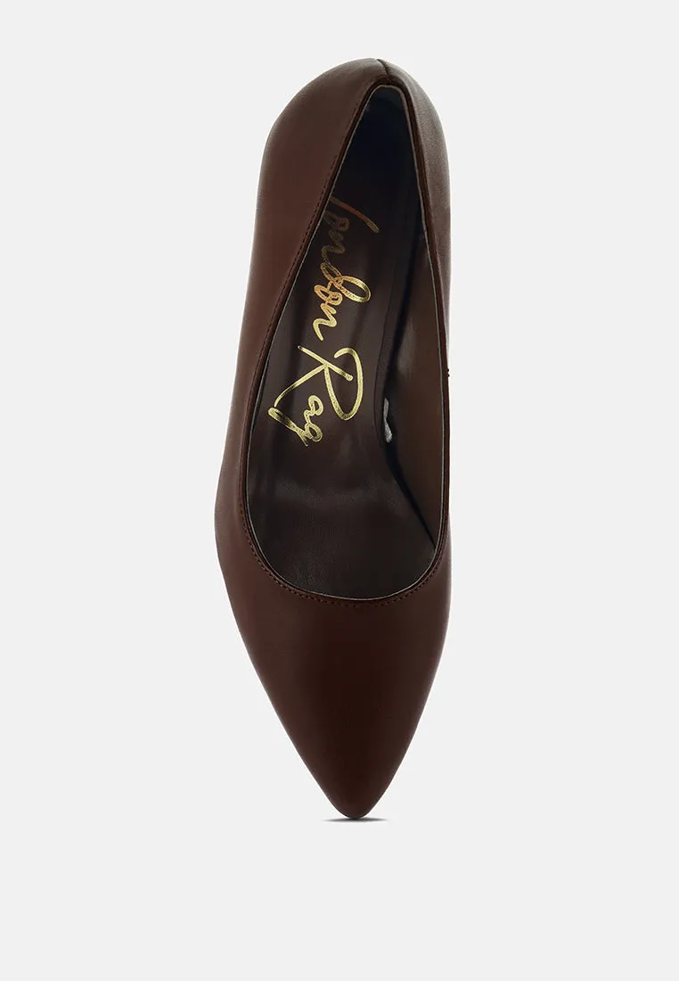 Casey Metallic Detail Block Heel Pumps By RAG