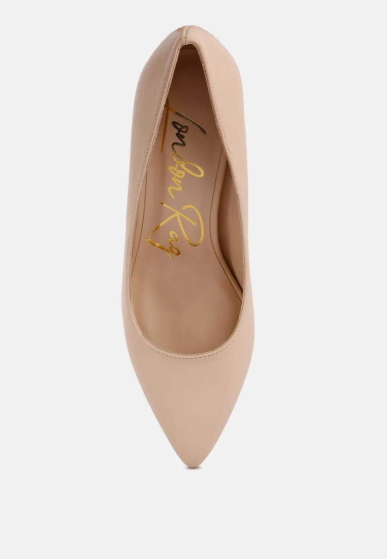 Casey Metallic Detail Block Heel Pumps By RAG