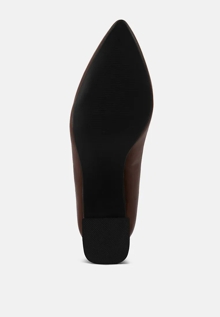 Casey Metallic Detail Block Heel Pumps By RAG