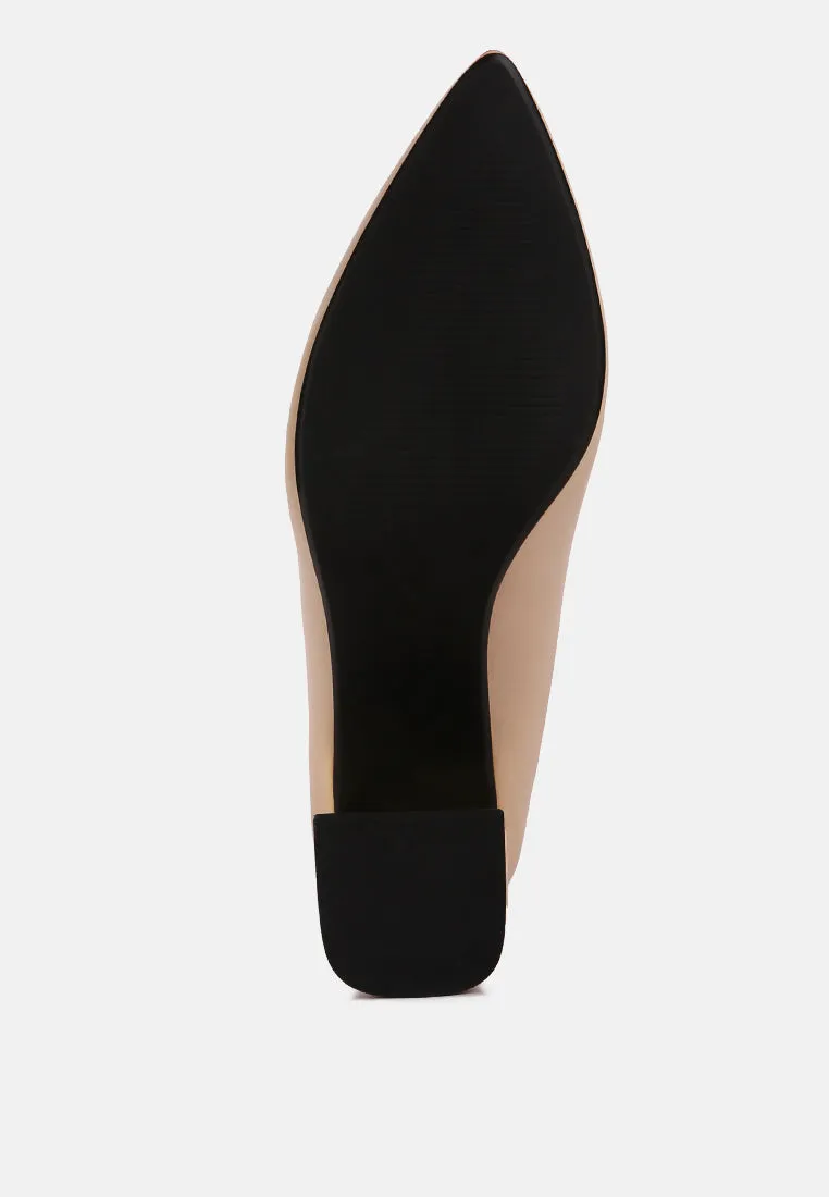 Casey Metallic Detail Block Heel Pumps By RAG