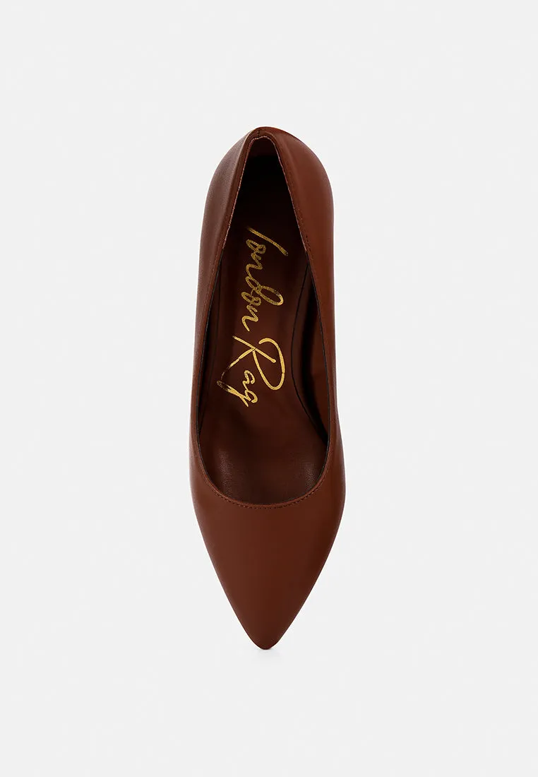 Casey Metallic Detail Block Heel Pumps By Ruw