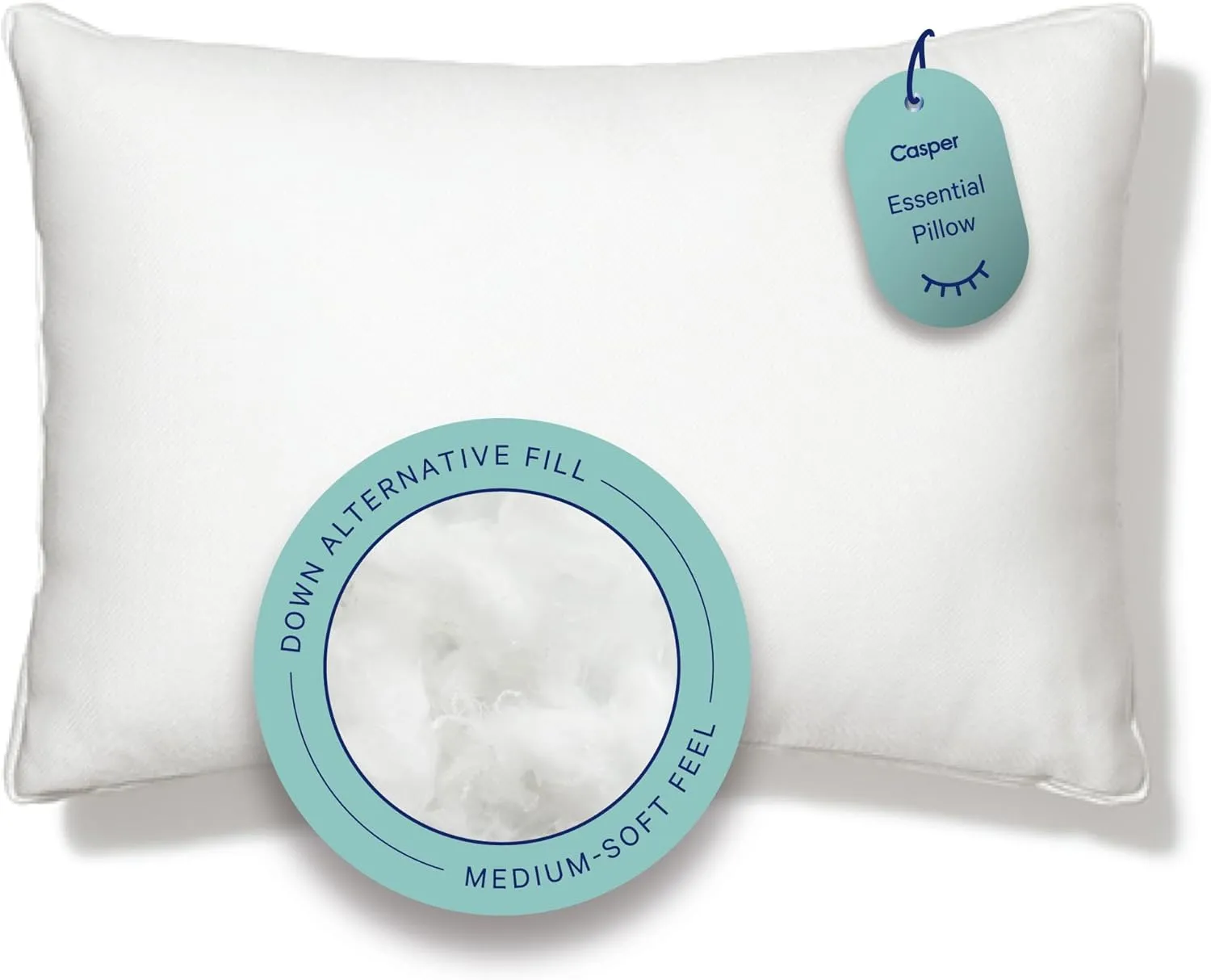 Casper Sleep Essential Pillow for Sleeping, Standard, White