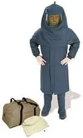 Cementex CL4CK-S0 Arc Flash Rated Task Wear Duffel Bag Kit with FR Treated Cotton Coveralls and Class 0 Gloves, Rating: 40 Calories, Color: Navy, Size: Small