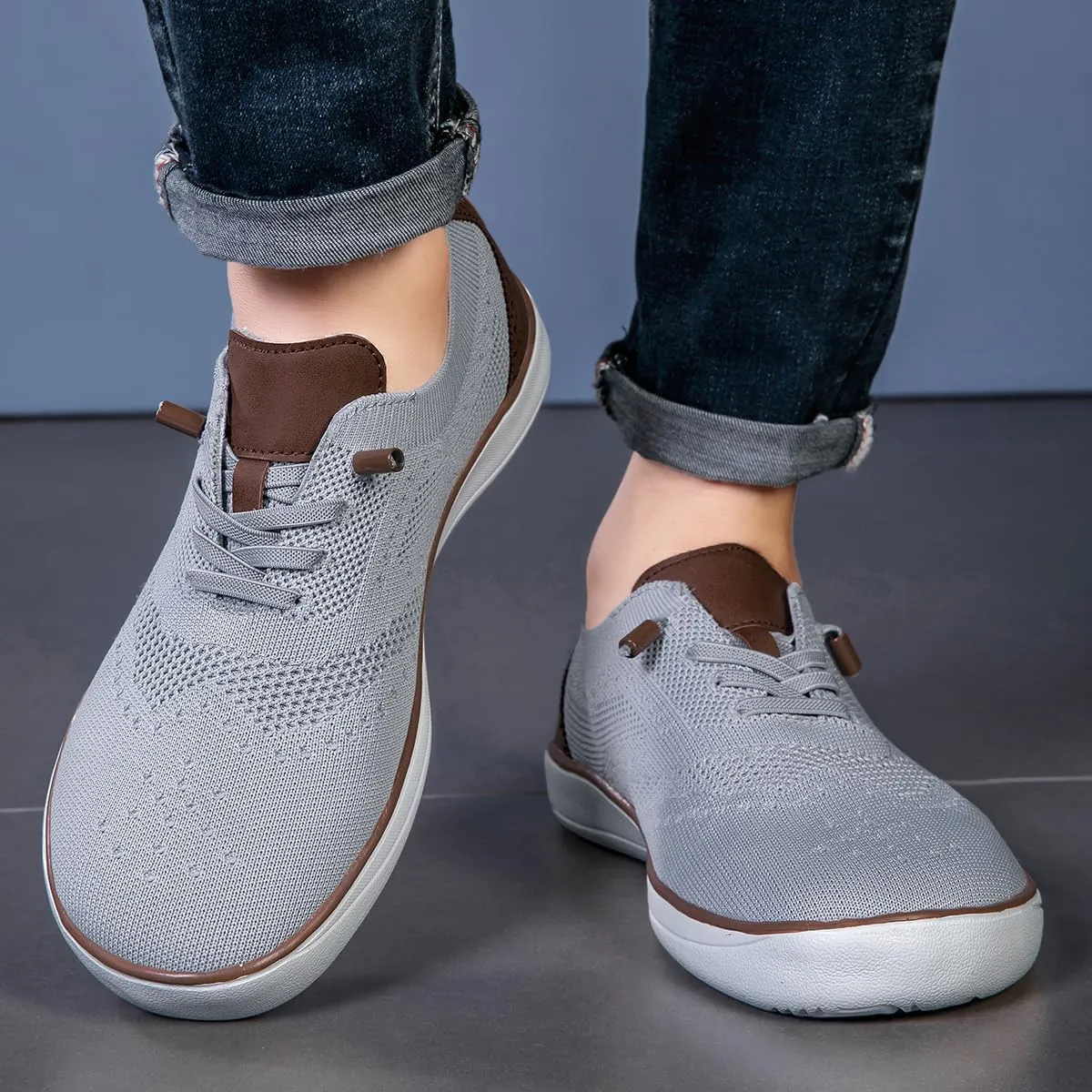 CFVKPT Mens Barefoot Dress Shoes Wide Toe Box Zero Drop Oxfords Shoes Business Casual Sneakers Size 6.5-12