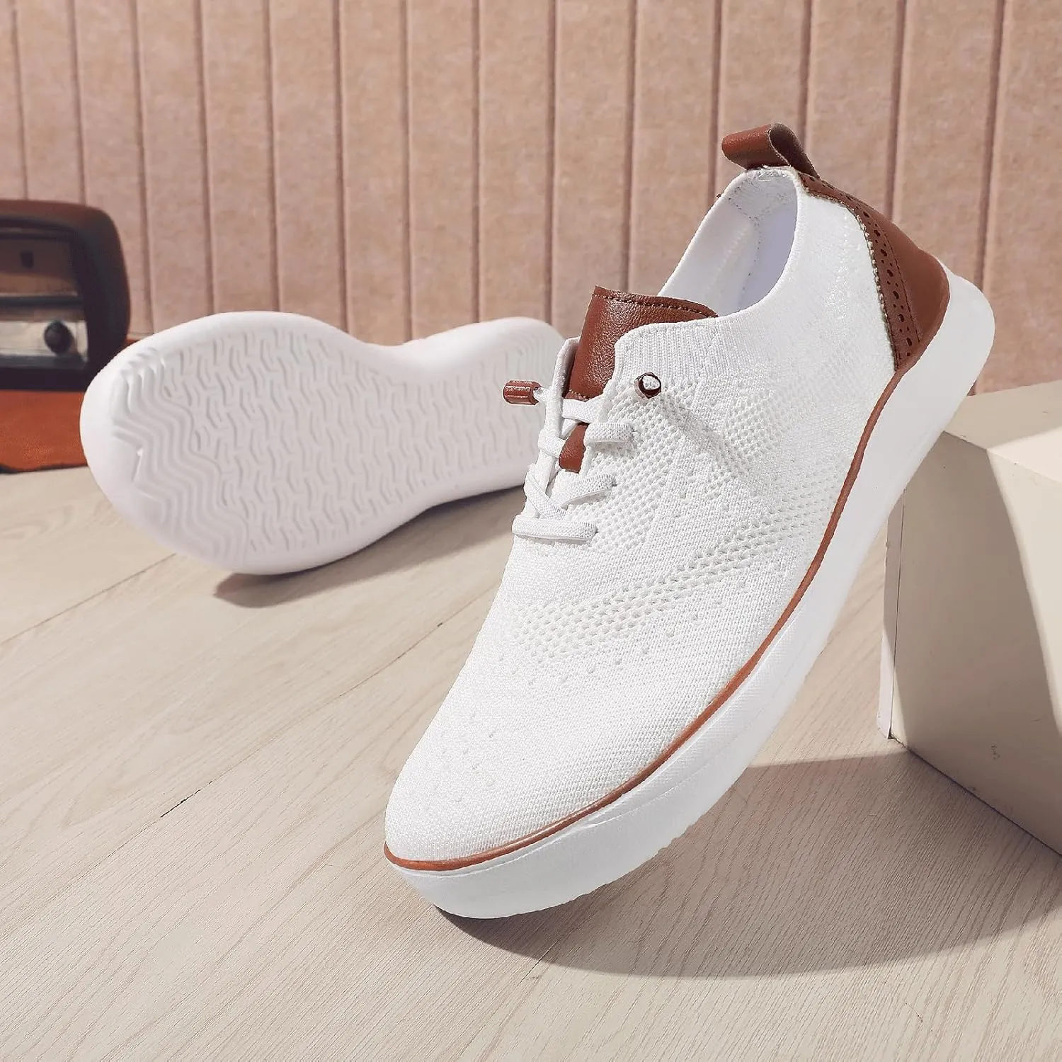 CFVKPT Mens Barefoot Dress Shoes Wide Toe Box Zero Drop Oxfords Shoes Business Casual Sneakers Size 6.5-12