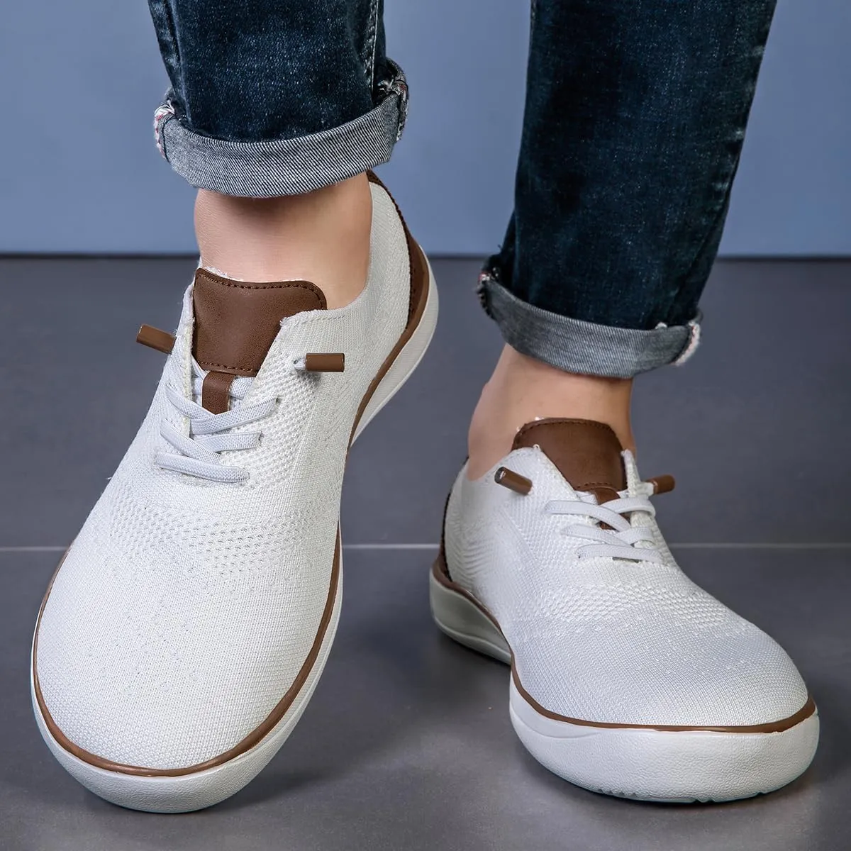 CFVKPT Mens Barefoot Dress Shoes Wide Toe Box Zero Drop Oxfords Shoes Business Casual Sneakers Size 6.5-12