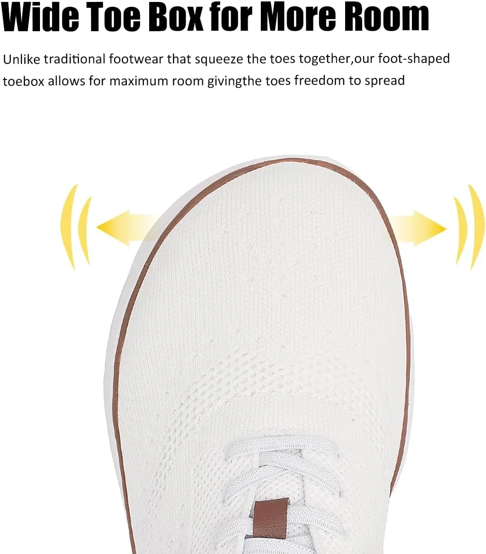 CFVKPT Mens Barefoot Dress Shoes Wide Toe Box Zero Drop Oxfords Shoes Business Casual Sneakers Size 6.5-12