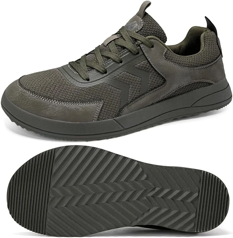 CFVKPT Men's Wide Toe Box Shoes Arch Support Barefoot Dress Sneakers Fashion Comfortable Breathable Casual Shoes