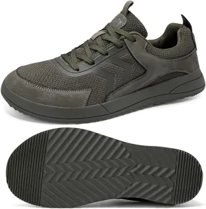 CFVKPT Men's Wide Toe Box Shoes Arch Support Barefoot Dress Sneakers Fashion Comfortable Breathable Casual Shoes