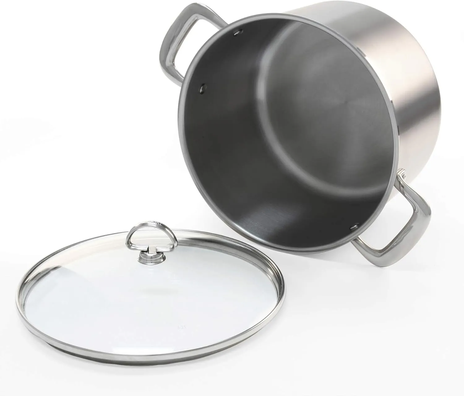 Chantal SLIN33-240 Induction 21 Steel Stockpot with Glass Tempered Lid (8-Quart)