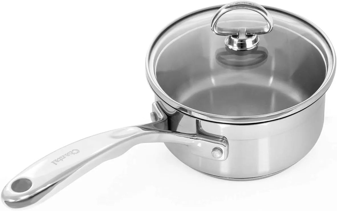 Chantal SLIN35-140 Induction 21 Steel Saucepan, 1 quart, Stainless