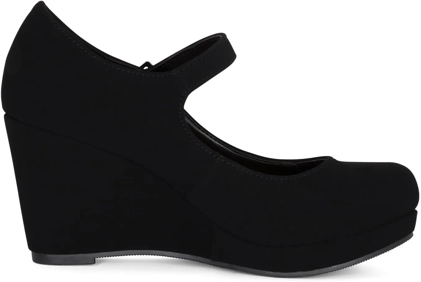Chariot & Co: Nova - Womens Mary Jane Platform Wedge Pumps Comfort Cushion Ankle Strap Office Party Dress Shoes