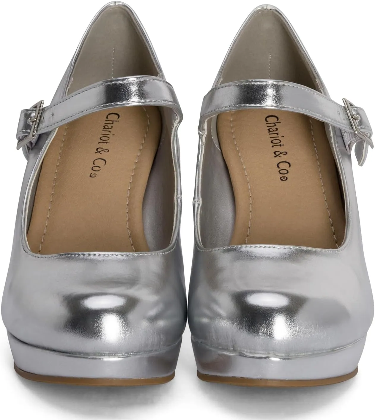 Chariot & Co: Nova - Womens Mary Jane Platform Wedge Pumps Comfort Cushion Ankle Strap Office Party Dress Shoes