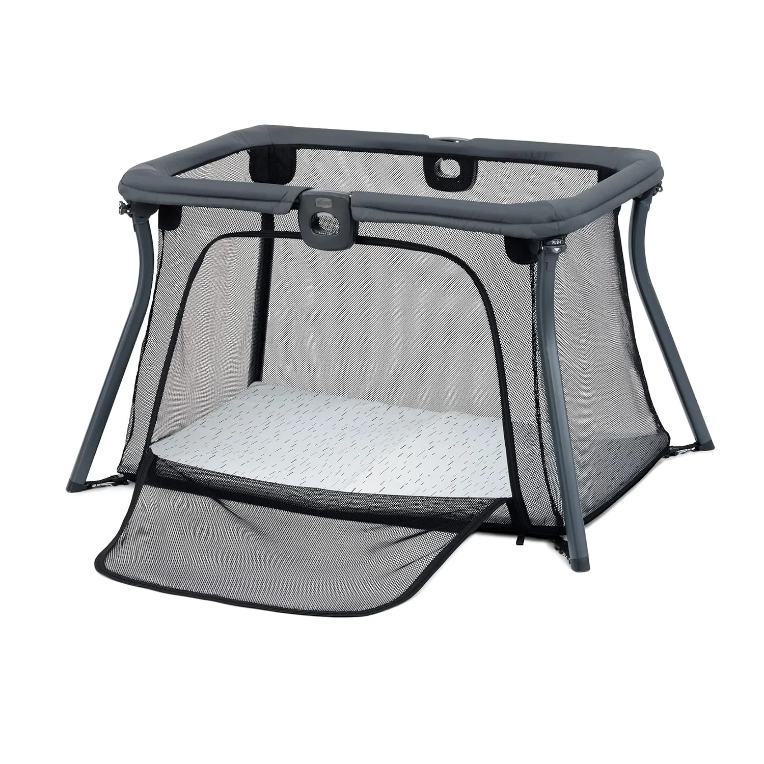 Chicco Alfa Lite® Lightweight Travel Playard, Portable Playpen for Babies and Toddlers, Snap-Open/Compact Fold Design,13 lbs., Baby Travel Essential | Midnight/Navy