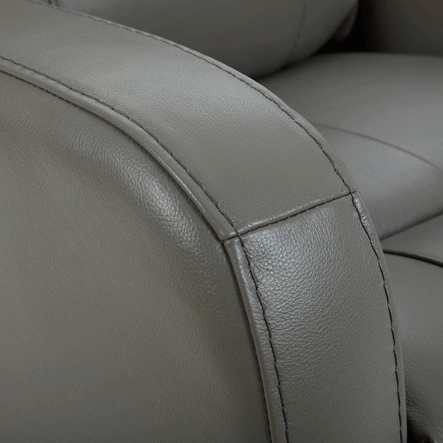 CHITA Genuine Leather Power Swivel Glider Recliner Chair for Adults, FSC Certified Electric Nursery Rocker Recliner Chair for Living Room, Haze