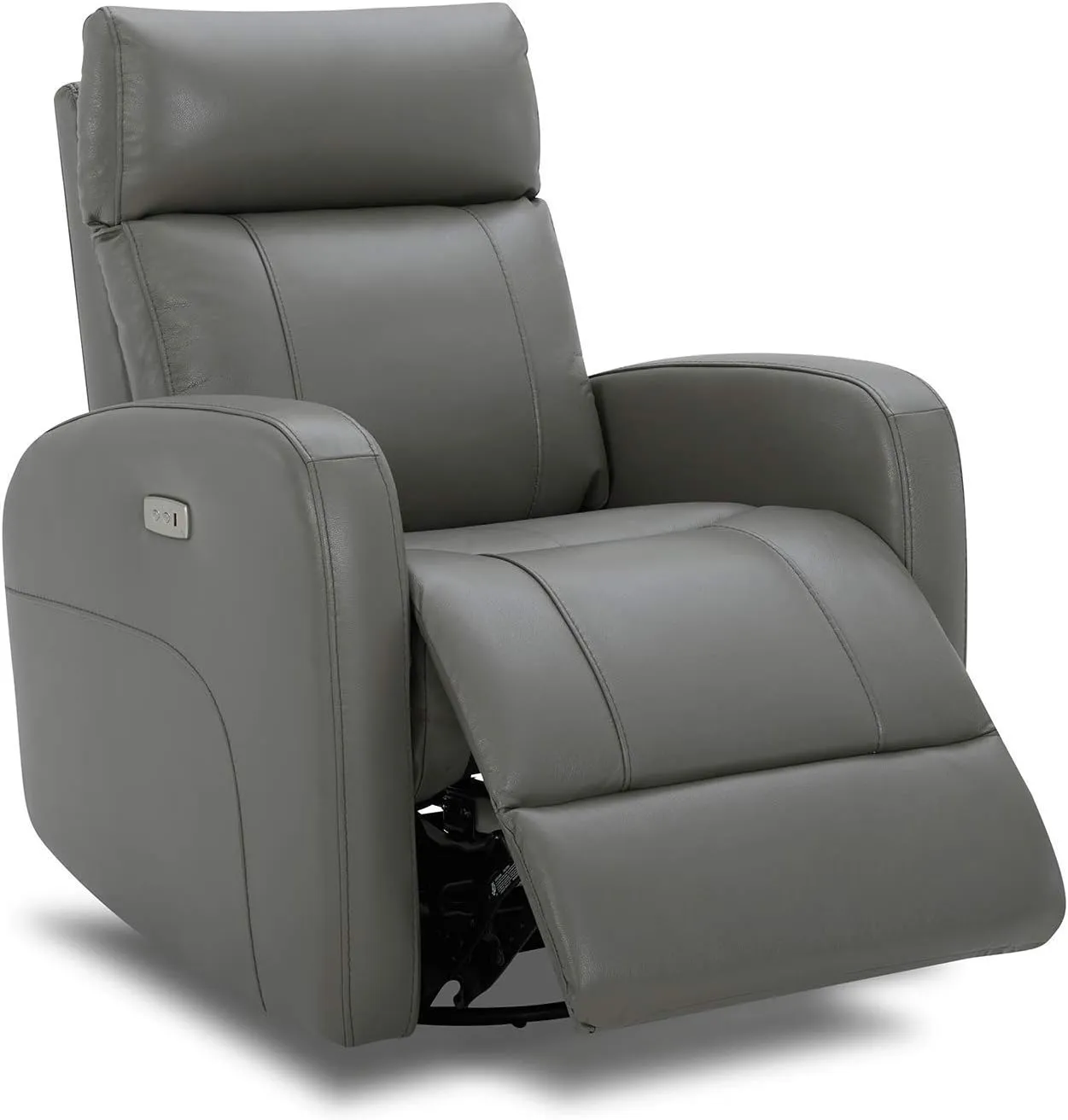 CHITA Genuine Leather Power Swivel Glider Recliner Chair for Adults, FSC Certified Electric Nursery Rocker Recliner Chair for Living Room, Haze