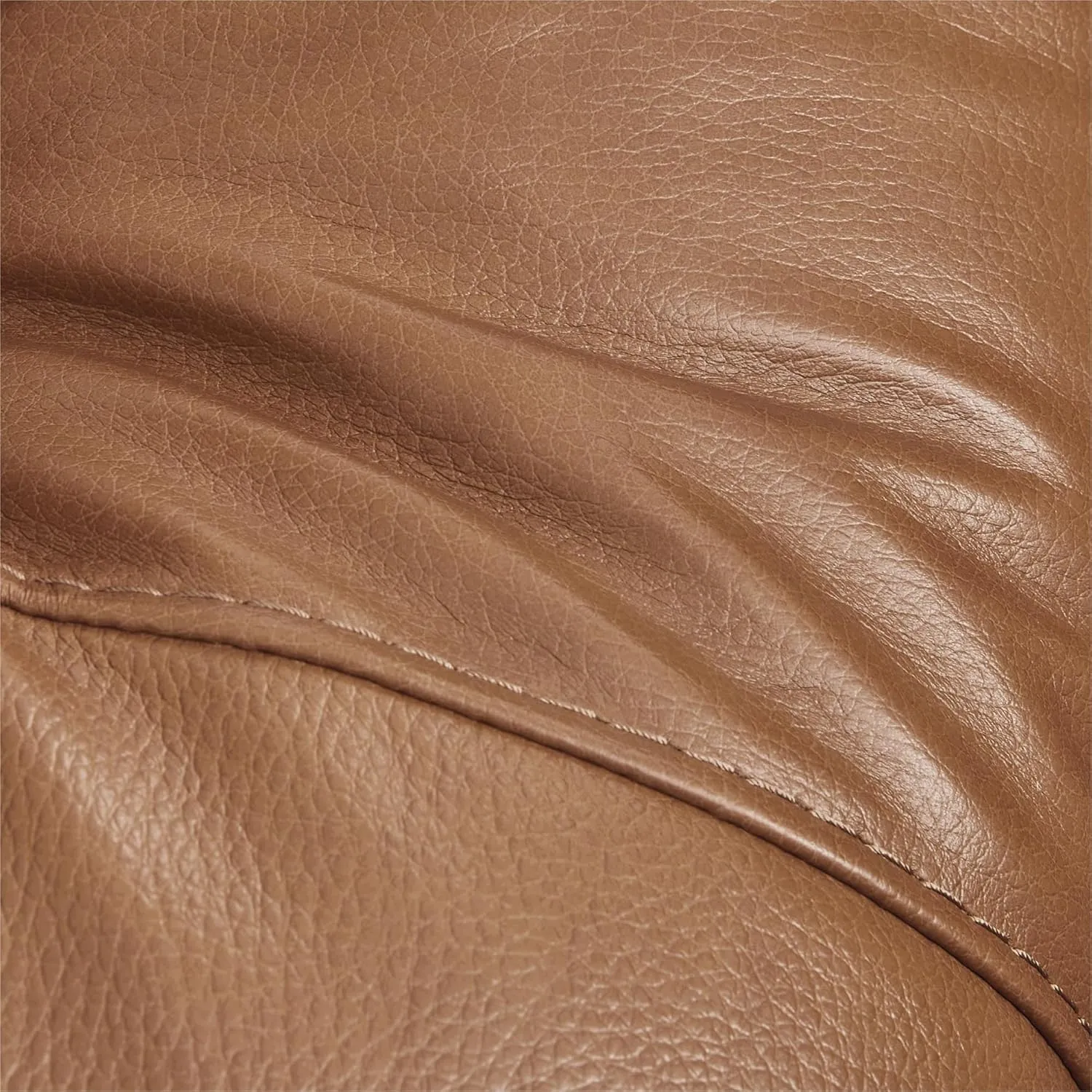 CHITA Genuine Leather Power Swivel Glider Recliner Chair for Adults, FSC Certified Electric Nursery Rocker Recliner Chair for Living Room, Saddle Brown