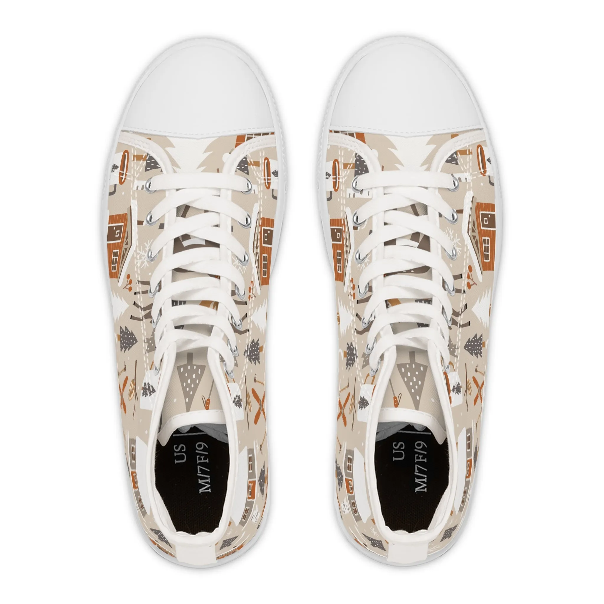 Christmas Reindeers Women's High Top Sneakers