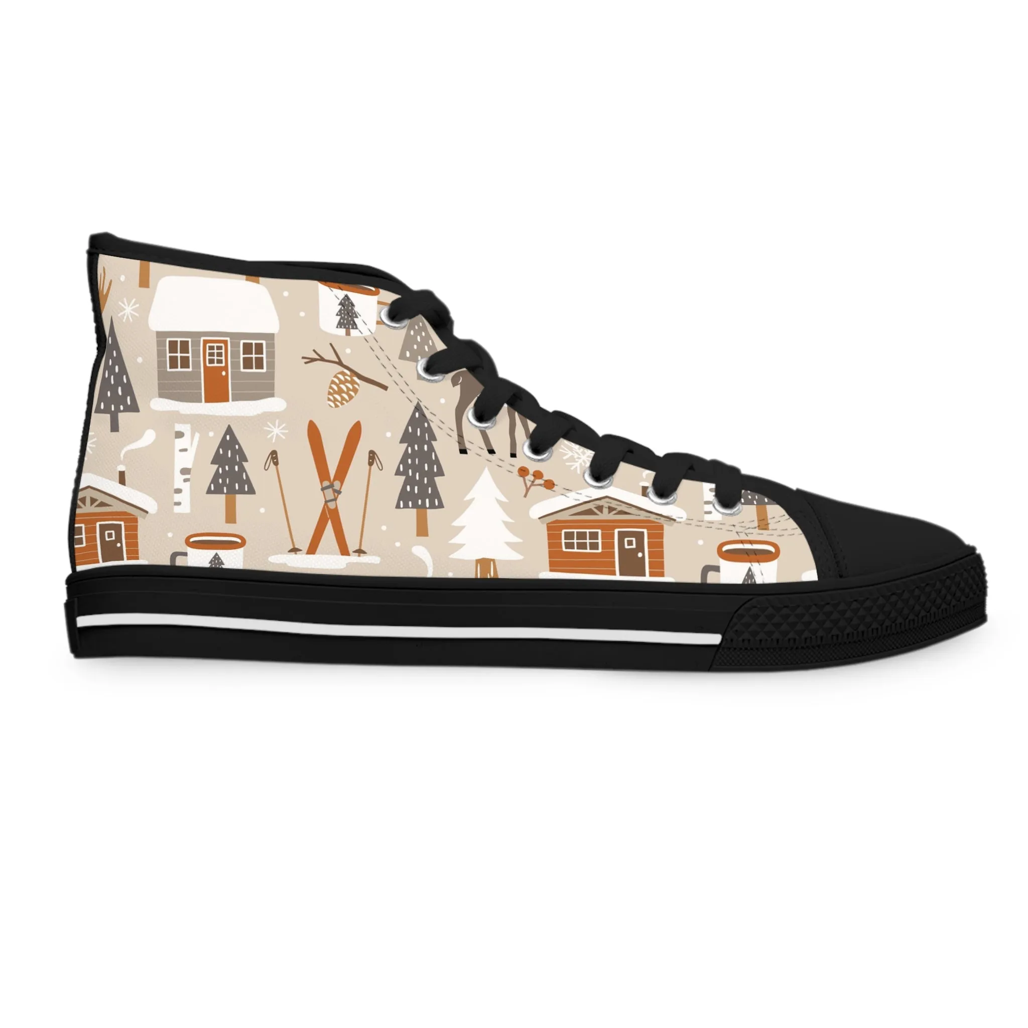 Christmas Reindeers Women's High Top Sneakers