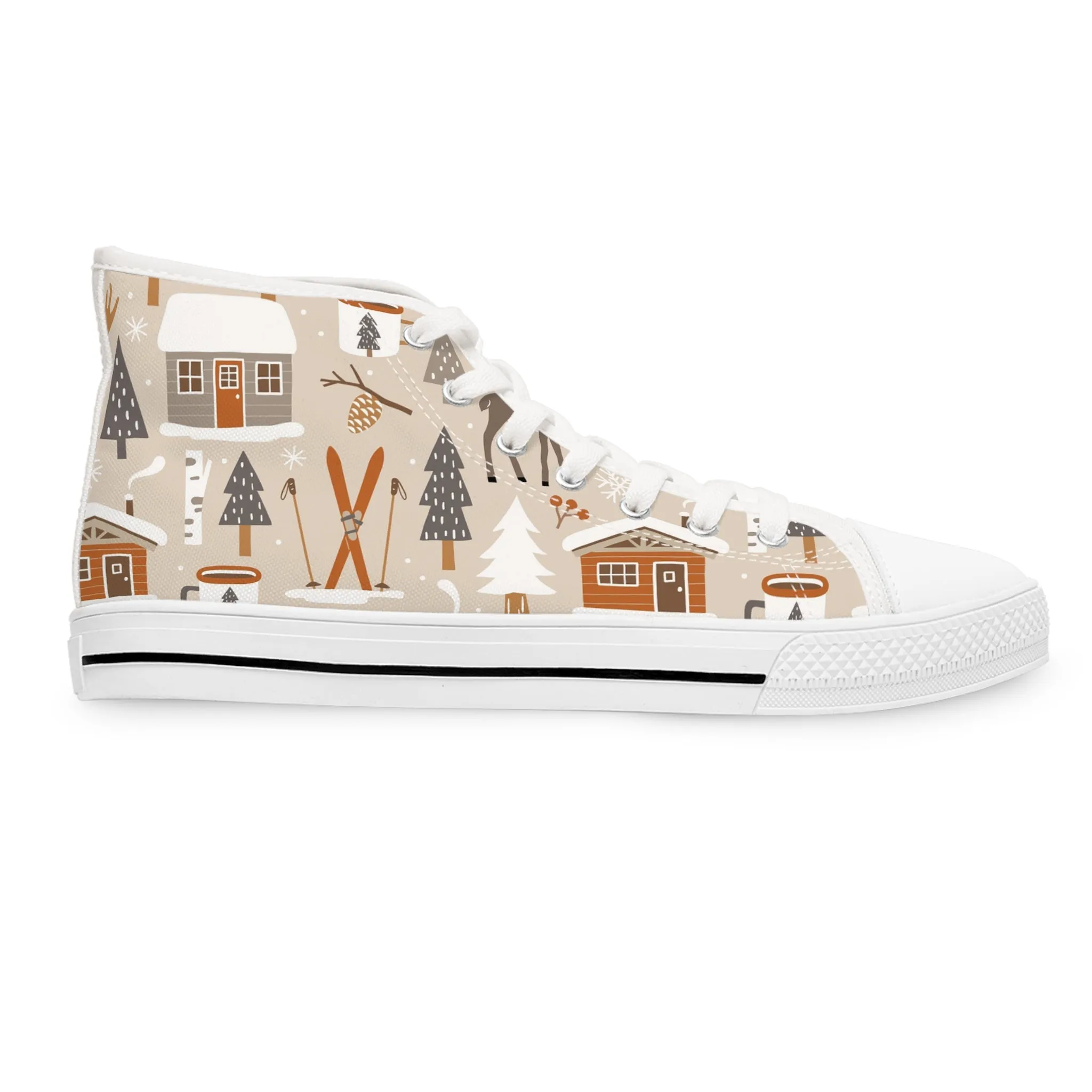 Christmas Reindeers Women's High Top Sneakers