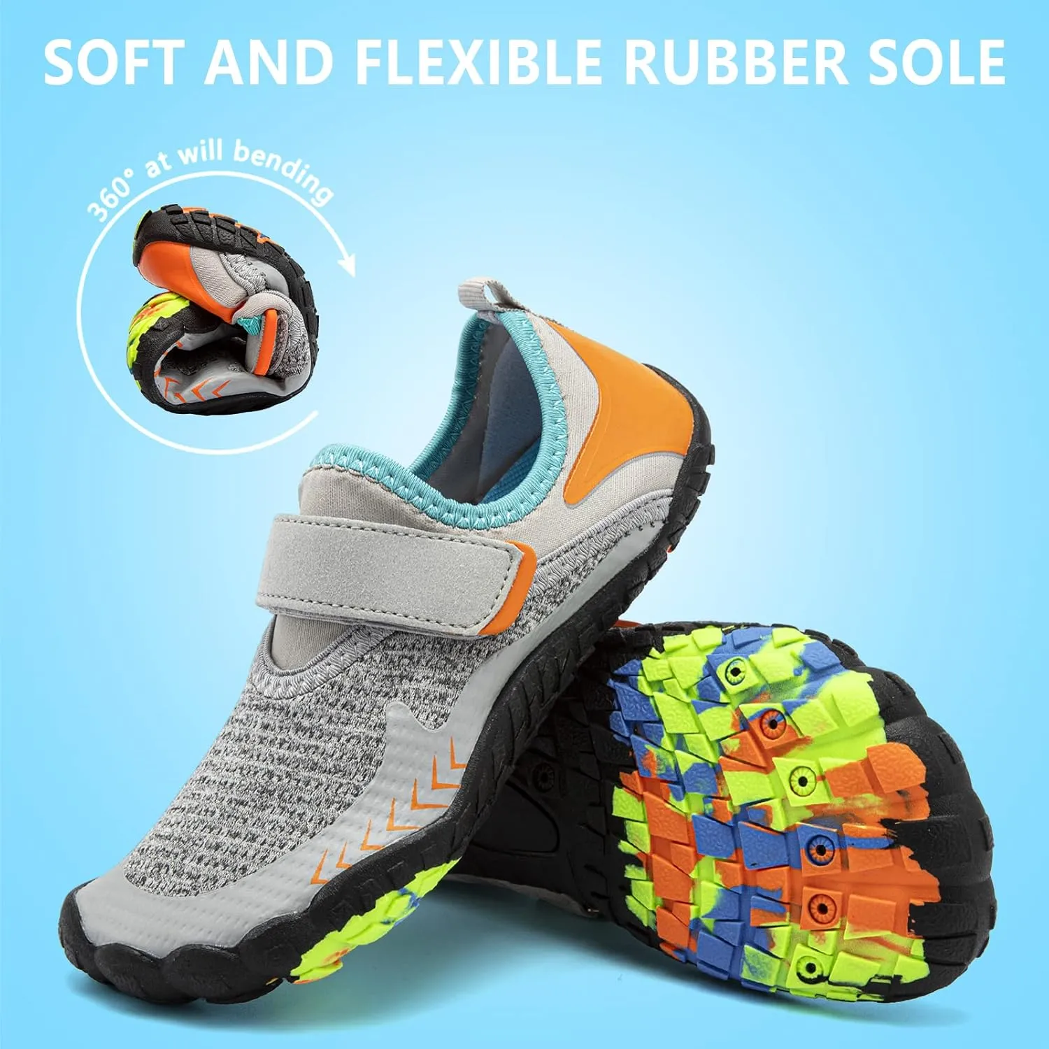 CIOR Boys & Girls Water Shoes Sports Aqua Athletic Sneakers Lightweight Sport Shoes(Toddler/Little Kid/Big Kid)