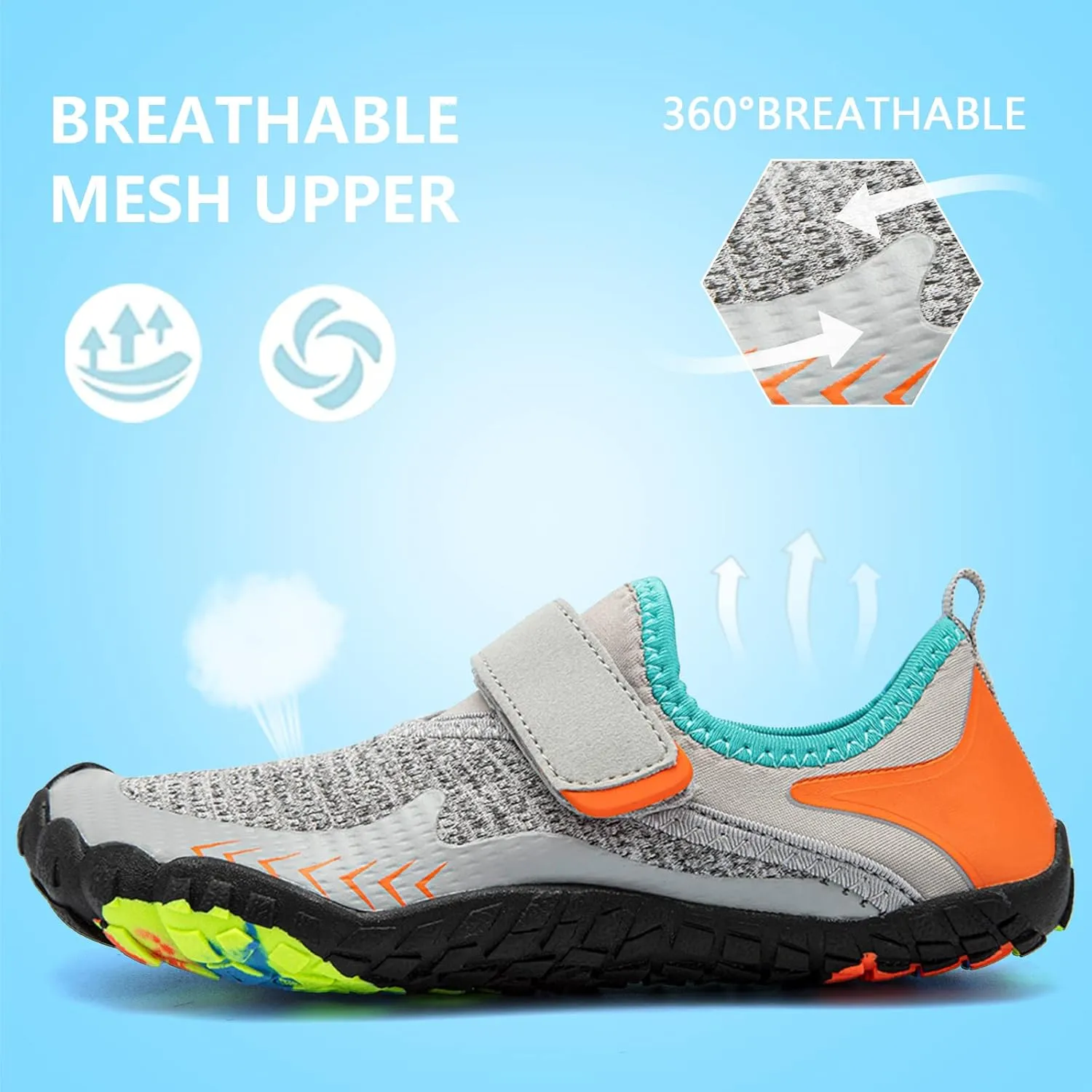 CIOR Boys & Girls Water Shoes Sports Aqua Athletic Sneakers Lightweight Sport Shoes(Toddler/Little Kid/Big Kid)