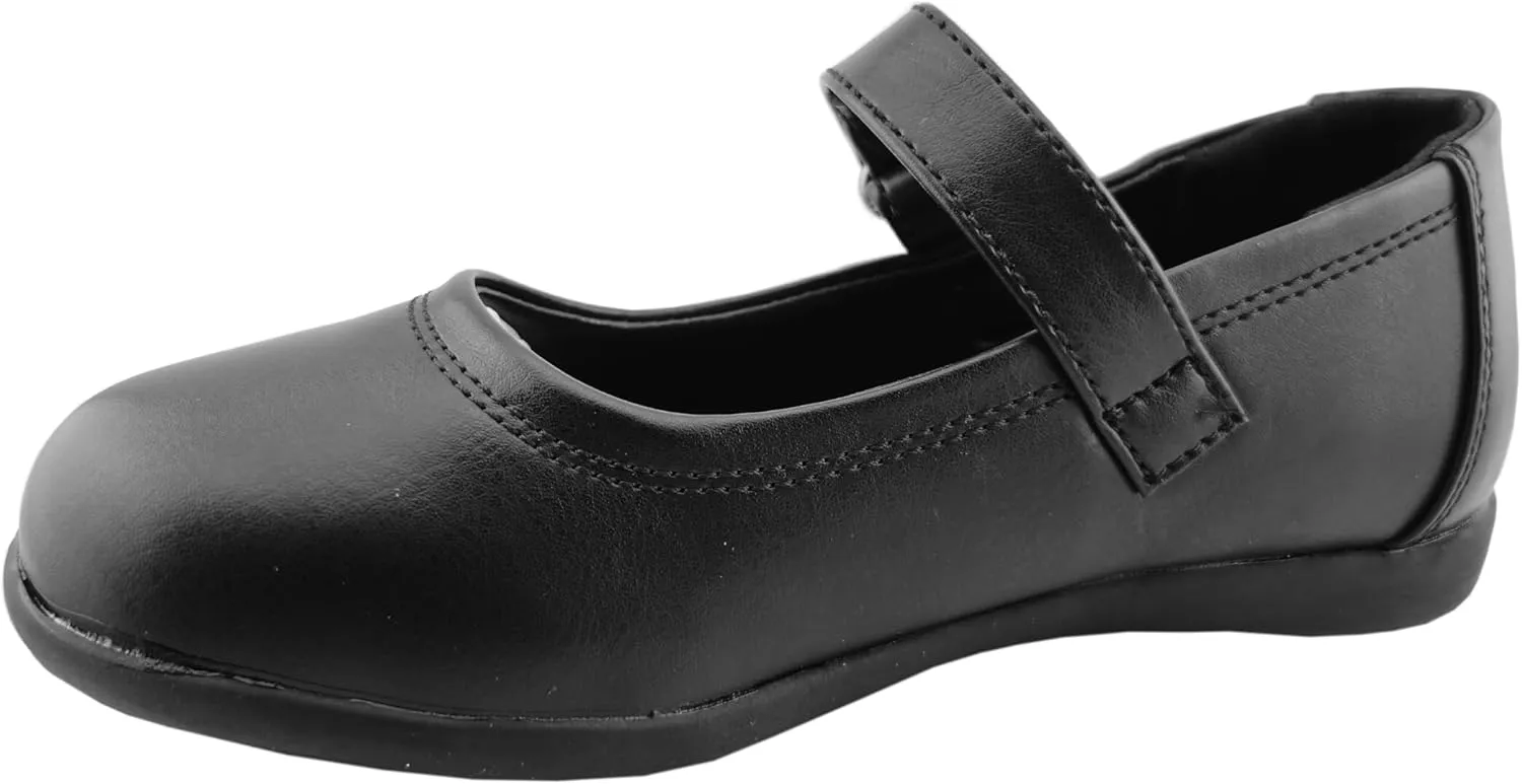 Clase-06 Girls Classic Mary Jane School Shoes Black
