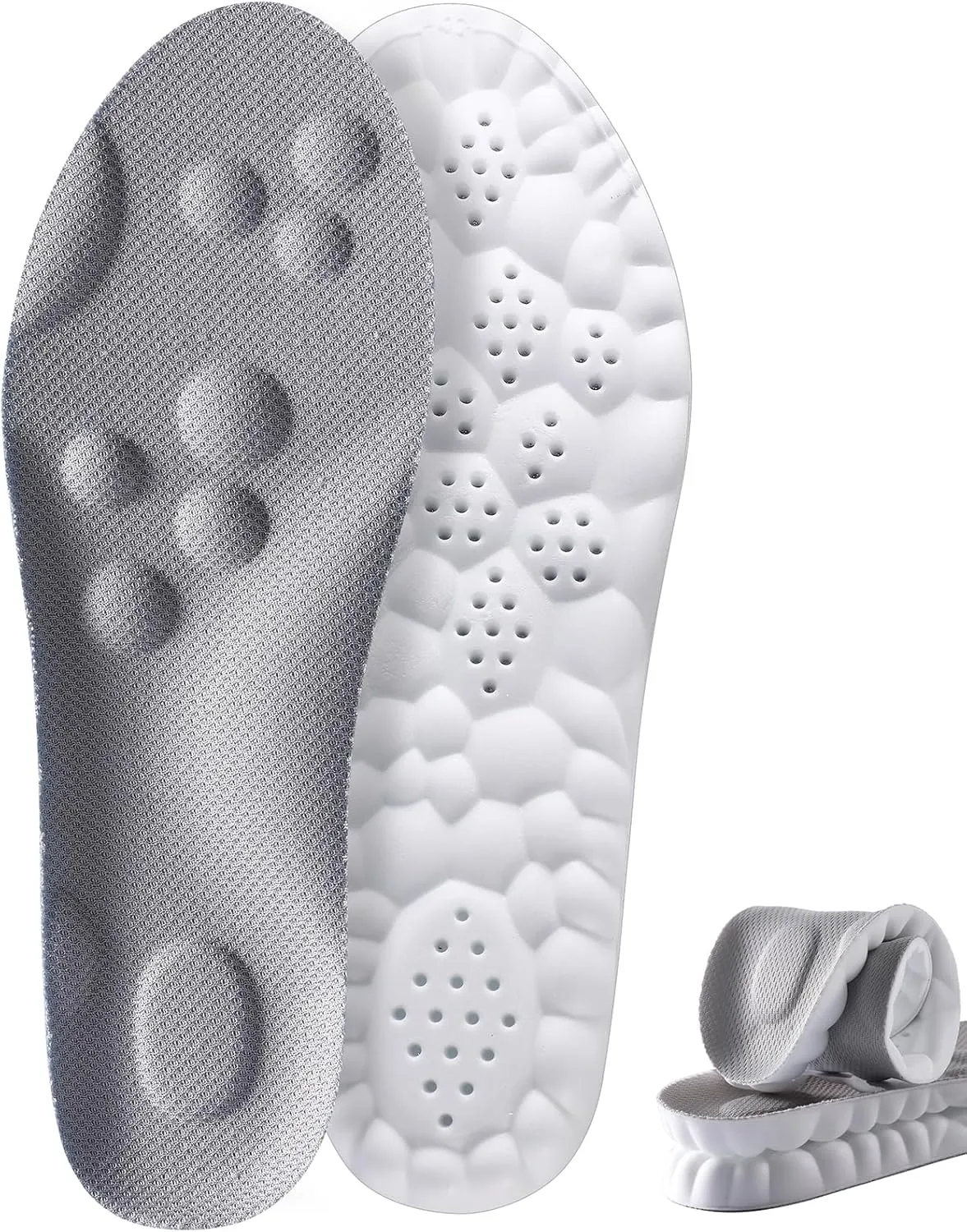 Cloud Soles for Men & Women,Energizing Comfort Shoe Insert,Breathable & Sweat-Absorbent,Plantar Fasciitis Feet Insoles,Support Orthotics,Arch Support Insole[US M: 8-8.5/W: 9-10]