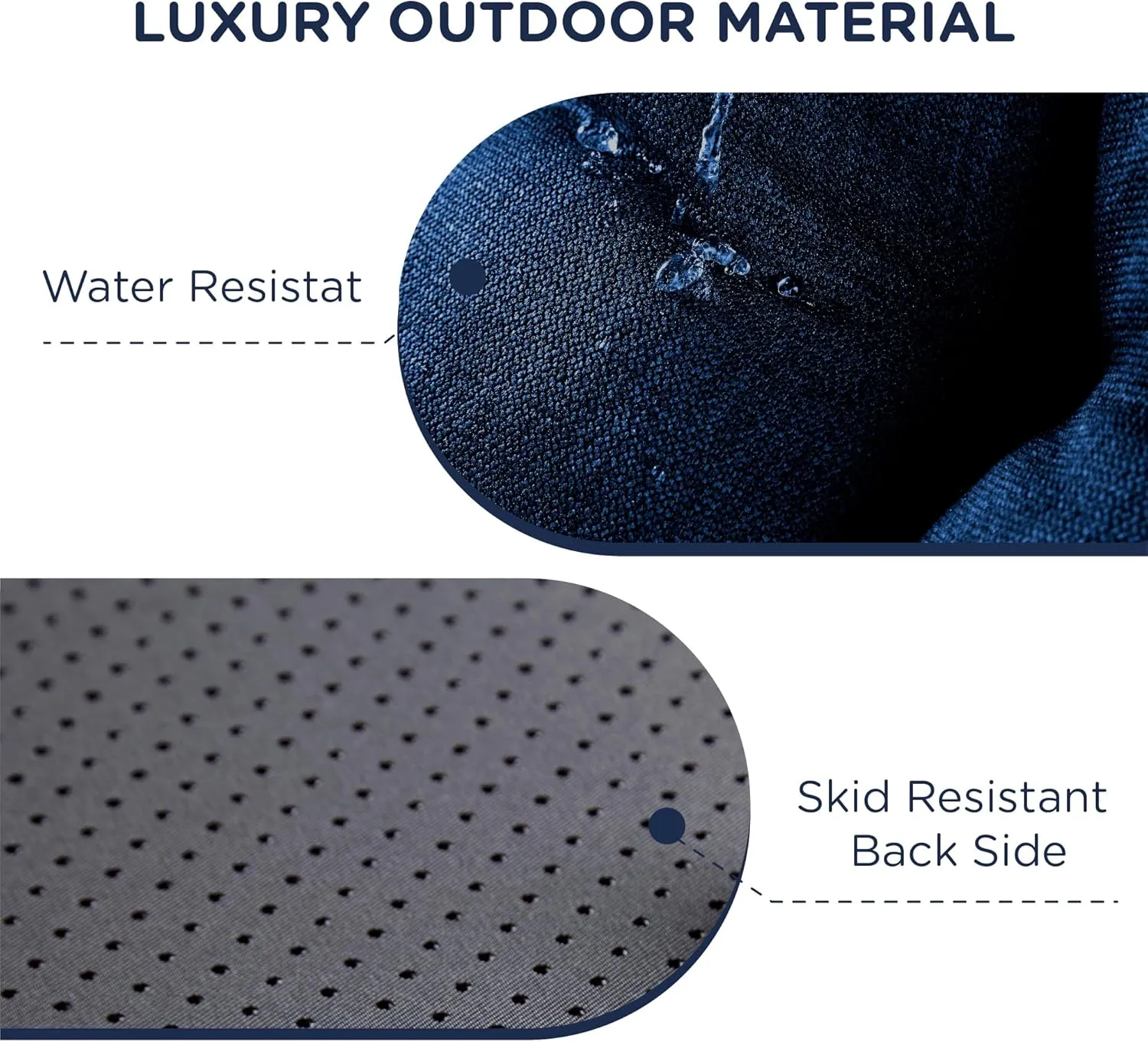 Codi Rocking Chair Cushions Indoor, Extra Large Water Resistant Glider Rocker Replacement Cushion Set for Patio Porch Garden, Navy 1PK