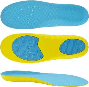 Comfortable Thick Sports insolesfor Men and Women,Soft Breathble CushioningShock-Absorbing Gel Pads Insoles for Walking,Running Hiking and Jogging (L(Men 9.5-14/Women 10.5-14.5))