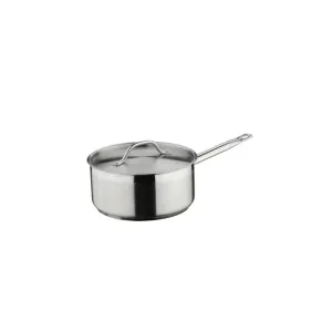Commichef  Stainless Steel Saucepan w/ Lid 14cm